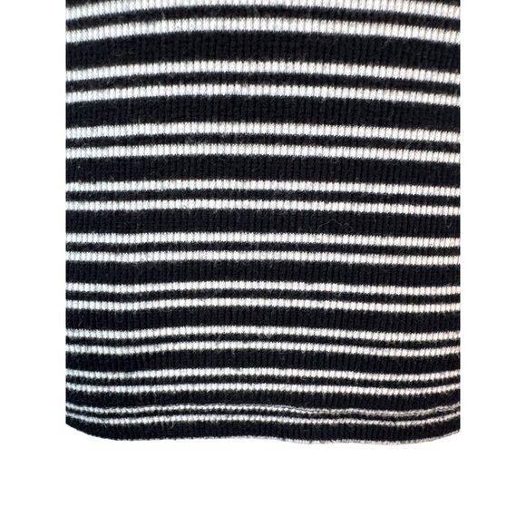 2/$30 ZARA Trafaluc Medium Black & White Striped Turtleneck Long Sleeve Top - Picture 12 of 15